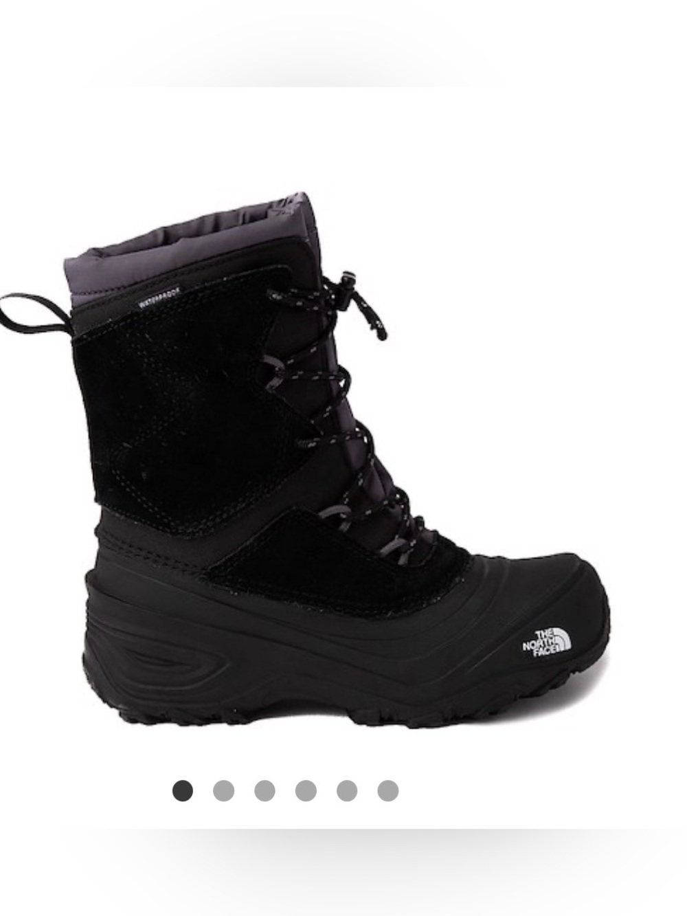 The North Face Youth Alpenglow V Waterproof Black and Grey Winter Boots - Picture 2 of 13